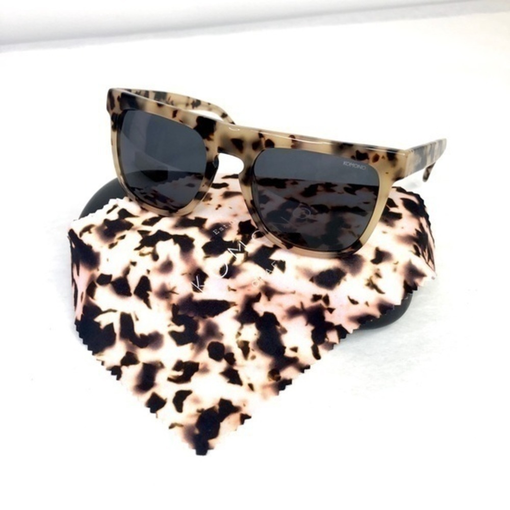 KOMONO Bennet Ivory Demi Sunglasses NEW tan Brown tortoise - Picture 5 of 10